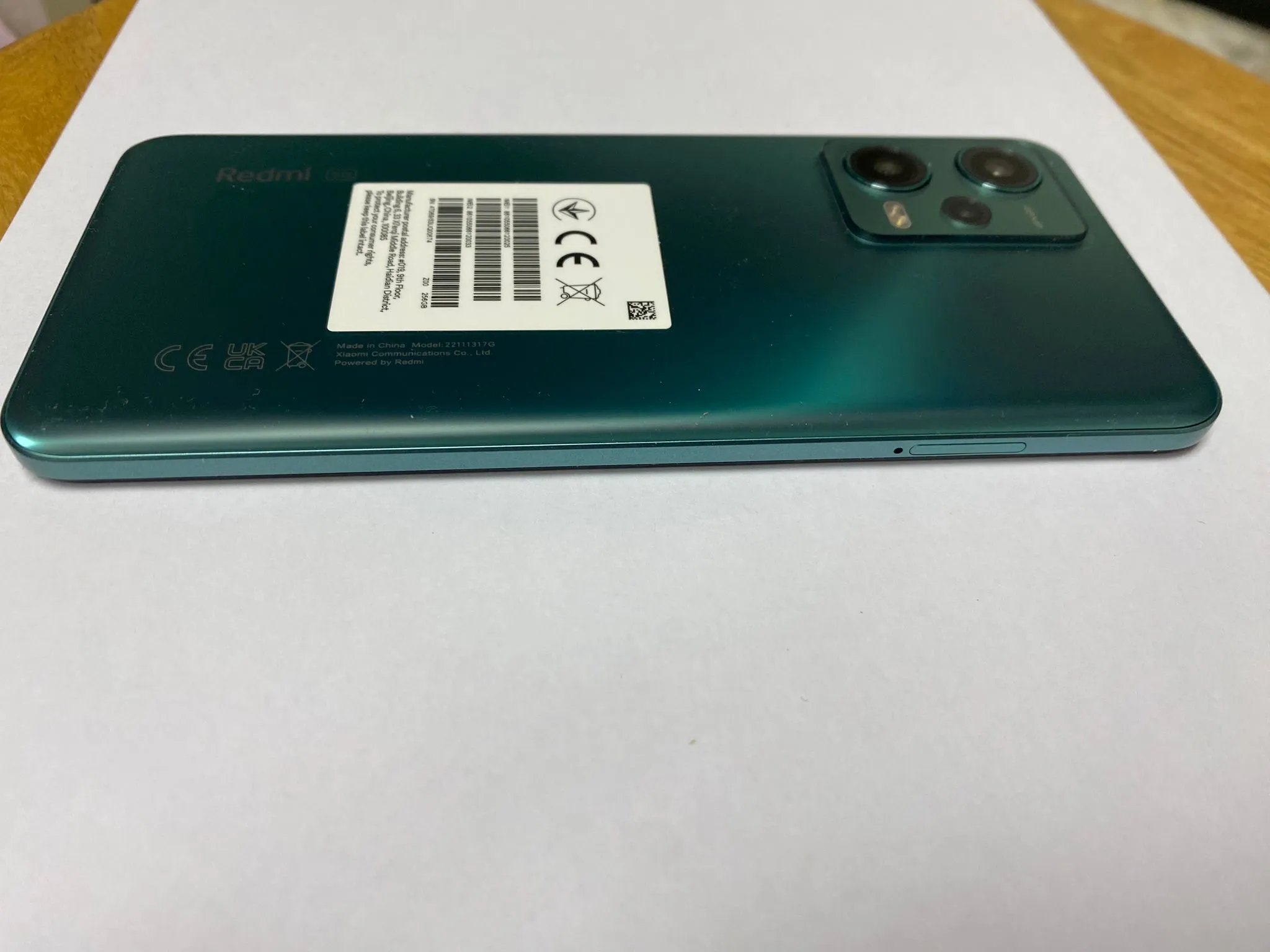 小米 Redmi Note 12 5G 港版雙卡雙待256GB （4800像素）淨機跟保護套